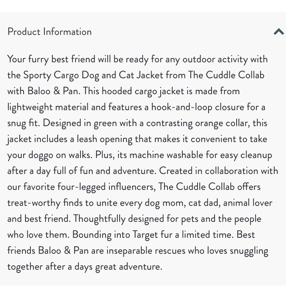 Dog and Cat Sporty Tech Cargo Jacket - The Cuddle Collab with Baloo & Pan
 - Picture 5 of 12